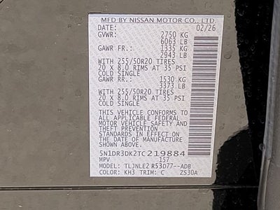 2026 Nissan Pathfinder Platinum
